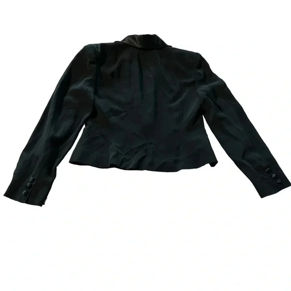 Jones New York Evening women's size 6 black cropped one button blazer - Picture 2 of 4